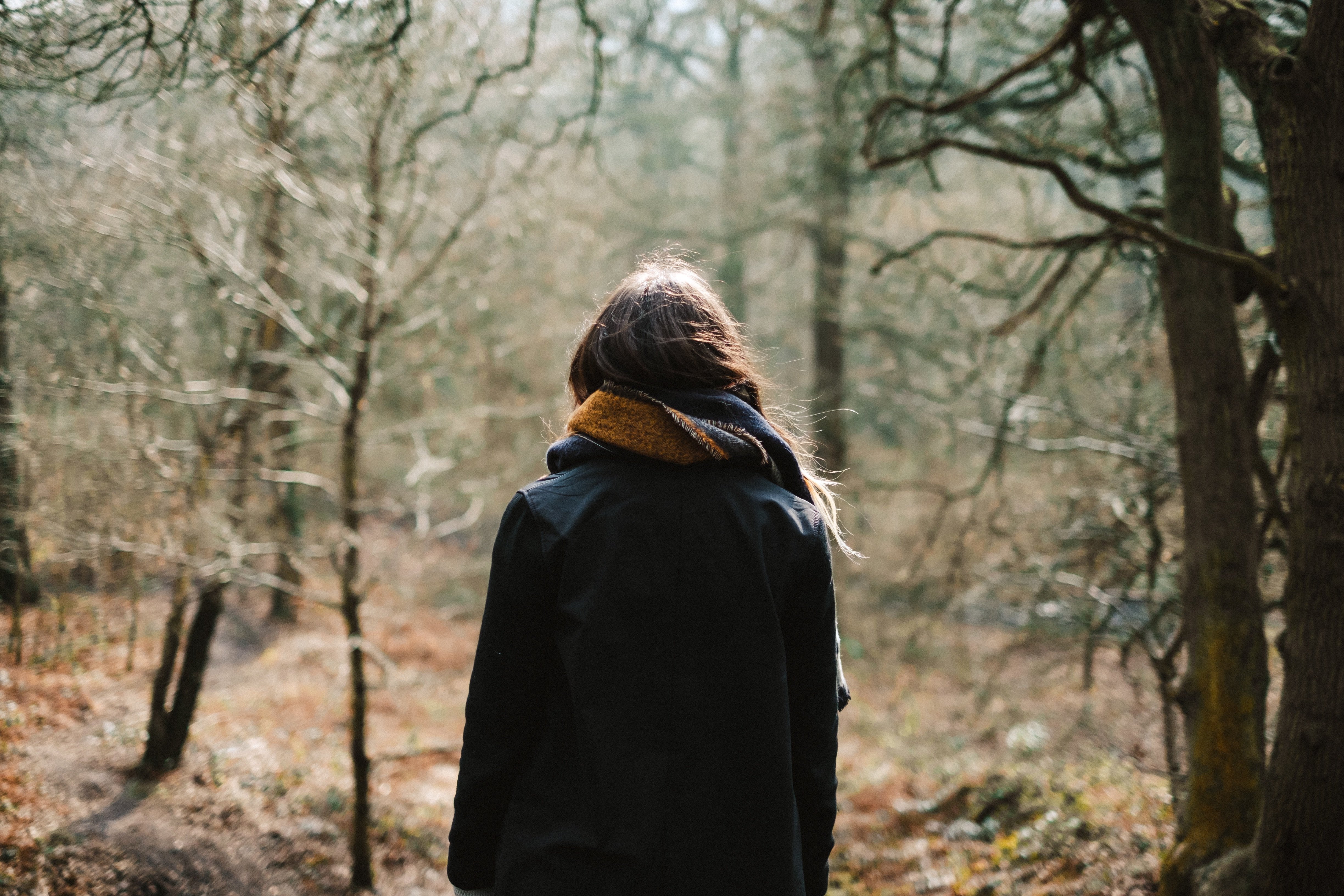 女性　木　植物