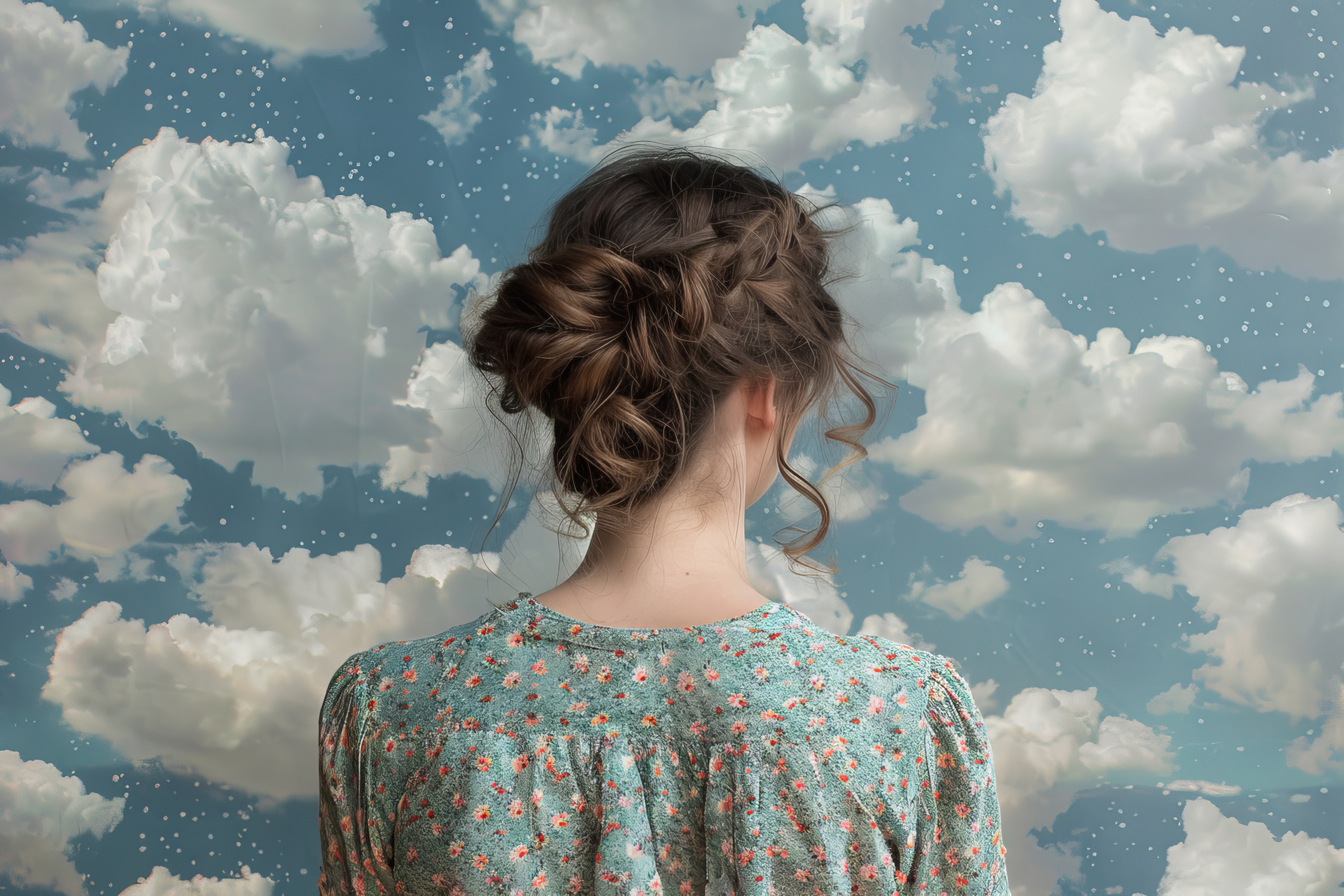 肖像画　空　雲